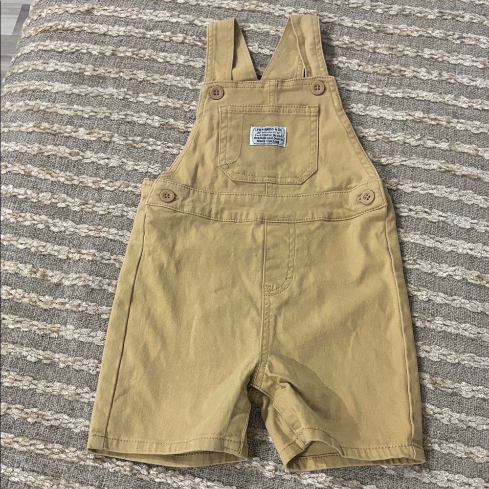 Levi’s Kids Tan Shorts Overalls Size 24m - Picture 8 of 15